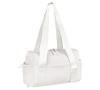 Flintronic 7L Mini Borsa da Palestra, Borsone Uomo Donna per Donna con Cinturino Regolabile, Borsa da Sportiva Impermeabile per Esercizio Fitness Yoga(Bianco)