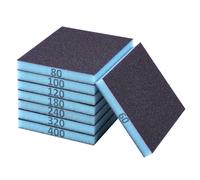 Flintronic 8 Pezzi Spugna Abrasiva, 60/80/100/120/180/220/240/320/400, 8 Diverse Specifiche Tamponi Abrasivi, Lavabili e Riutilizzabili per Legno, Plastica, Cartongesso e Metallo Polis