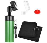 flintronic Accessori da Golf, Spazzola per la Pulizia del Golf, Asciugamano da Golf per Sacche da Golf con Strumento di Riparazione del Segno del Passo con Clip, Set Golf da 3 Pezzi