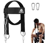 Flintronic Allenamento Collo Imbracatura Testa, Allenamento Collo, Cinghia di Testa del Collo, Regolabile Head Harness con D-Hook Attacco, Supporto Allenamento Collo Pesi per Sollevamento Pesi Fitness