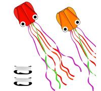 Flintronic Aquiloni Grande, 2 Pezzi Aquilone Polpo per Bambini e Adulti, Aquiloni a Linea Singola, Attività All'Aperto per Principianti, 65 x 65CM
