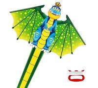 Flintronic Aquiloni Grande, Aquilone Dinosauro per Bambini e Adulti, Aquiloni a Linea Singola, Attività All'Aperto per Principianti, 110 x 70CM