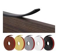 Flintronic Bordatura Autoadesiva per Mobili Forma di U, 10m×20mm Nastro Perimetrale per Mobili Flessibile, Striscia di Protezione del Bordo del Desktop per Fai-da-te, Armadi, Bordi Piani Lavoro-Nero