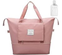 Flintronic Borsa da viaggio da donna, pieghevole, impermeabile, Rosa New, Sti 1