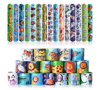 flintronic Braccialetti Slap, 30Pezzi Slap Bracelets, Bracciali a Scatto, Schiaffo Bracciali Gadget per Compleanno Festa Bomboniere Regalo per Bambini Ragazze Ragazzi