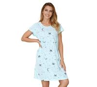 flintronic Camicie da Notte da Donna a Maniche Corte, Camicia da Notte con Stampa in Cotone da Donna Il Ginocchio, Camicie da Notte da Notte Premaman per Indumenti da Notte Estivi