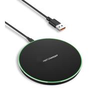 Flintronic Caricatore Wireless Charger, 15 W Caricabatterie Senza Fili Portatile Rapida Caricabatterie Wireless per iPhone 16/15/12/11 Pro Max/XS Max/XR/SE,Samsung S22/Note10/9, per AirPods 2/Pro