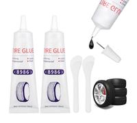 Flintronic Colla per Riparazione Pneumatici, 2 Pezzi Mastice per Riparazione Pneumatici, Sigillante Pneumatici Auto, Riparazione Rapida di Crepe e Buchi nei Pneumatici, per Bici/Moto/Auto-60ml