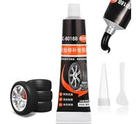 Flintronic Colla per Riparazione Pneumatici, Sigillante Pneumatici Auto,con Ugello e Raschietto Riparazione Rapida di Crepe e Buchi nei Pneumatici, per Bici/Moto/Auto-30ml