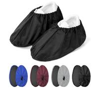 flintronic Copriscarpe Riutilizzabili, 4 Paia Copriscarpe, Copriscarpe Antipolvere, Copertura Scarpe di Antiscivolo, Lavabili- One Size (Borgogna + Blu Reale + Grigio + Nero)