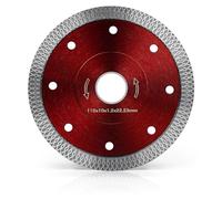 Flintronic Disco da Taglio Diamantato, Disco Diamantato, Cemento Glass Cutting Disc, per il Taglio di Porcellana, Ceramica Dura, Piastrelle, Marmo, Granito, Professionale Secco e Umido -rosso-1*115mm