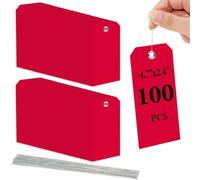 Flintronic Etichette per Spedizioni in Plastica, Economico, 100pz-Rosso
