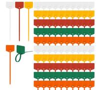Flintronic Fascette, 100 Pezzi Fascette in Autobloccanti per Cavi, Scrivere su Etichette, Stringicavo, per Marcatura Cable Management Giardinaggio, Giallo