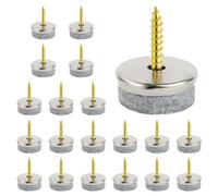 Flintronic Feltrini Sedie, 20 Pezzi Feltrini con vite, Feltrini Sedie 20 mm, Scivoli per Mobili Professionali, Piedini Protettivi per Mobili, il Rumore, per Mobili e Pavimenti (Grigio)
