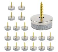 Flintronic Feltrini Sedie, 20 Pezzi Feltrini con vite, Feltrini Sedie 22 mm, Scivoli per Mobili Professionali, Piedini Protettivi per Mobili, il Rumore, per Mobili e Pavimenti (Grigio)