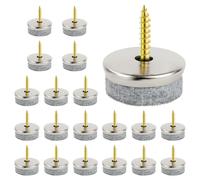 Flintronic Feltrini Sedie, 20 Pezzi Feltrini con vite, Feltrini Sedie 24 mm, Scivoli per Mobili Professionali, Piedini Protettivi per Mobili, il Rumore, per Mobili e Pavimenti (Grigio)