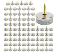 Flintronic Feltrini Sedie, 90 Pezzi Feltrini con vite, Feltrini Sedie 28 mm, Scivoli per Mobili Professionali, Piedini Protettivi per Mobili, il Rumore, per Mobili e Pavimenti (Grigio)