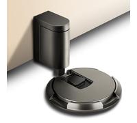 Flintronic Fermaporta da Pavimento Meccanico, Fermaporta Meccanico Silenzioso, Con 3M Autoadhesivos e Nascondi Viti Montate, per Ufficio, Hotel, Camerette, Bagno, Balcone, Cucina-Grigio