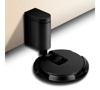 Flintronic Fermaporta da Pavimento Meccanico, Fermaporta Meccanico Silenzioso, Con 3M Autoadhesivos e Nascondi Viti Montate, per Ufficio, Hotel, Camerette, Bagno, Balcone, Cucina-Nero