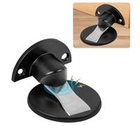 Flintronic Fermaporta Magnetico, 1 Pezzi Fermaporta Pavimento Magnetico, con Viti Autoadesive Nascoste, Nessun Pugno, per Ufficio, Hotel, Camerette, Bagno, Balcone, Cucina (Nero)