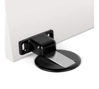 Flintronic Fermaporta Magnetico, 2 Pezzi Fermaporta Pavimento Magnetico, con Viti Autoadesive Nascoste, Nessun Pugno, per Ufficio, Hotel, Camerette, Bagno, Balcone, Cucina (Nero)