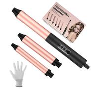 Flintronic Ferro Arricciacapelli Professionale Set, Ferro Arricciacapelli Set 3 in 1, Piastra Arriccia Capelli Ceramica con 3 Ferri di Diverso Diametro, Piastra Capelli Onde - 3 Temperatura Regolabile