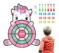 Flintronic Freccette Bersaglio Bambini, 72cm Freccette per Bambini con 12 Palline 6 Freccette, Giochi per Freccette Bersaglio Interni Esterni, Unicorno Bersaglio Regalo Giocattolo per Bambini