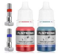 Flintronic Frenafiletti, 2Pcs x 5 ml Frenafiletti Medio e Alta Resistenza, Resistente a Urti e Vibrazioni, per Dadi, Bulloni, Elementi di Fissaggio Metallici, Fissaggio a Vite