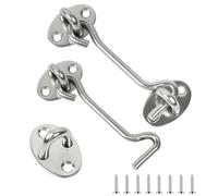 flintronic Gancio Finestra, Gancio per Cabina, 2pz-4 Inch(Argento