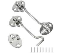 flintronic Gancio Finestra, Gancio per Cabina, 2pz-6 Inch(Argento