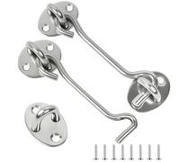 flintronic Gancio Finestra, Gancio per Cabina, 2pz-8 Inch(Argento