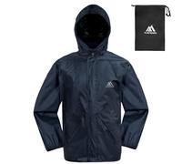 flintronic Giacca impermeabile Rain Jacket, Impermeabile Leggero Antivento con Cappuccio, per Bambini e Bambine, Impermeabile da Esterno per la Pioggia, M (9-10 anni)