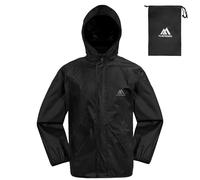 flintronic Giacca impermeabile Rain Jacket, Impermeabile Leggero Antivento con Cappuccio, per Bambini e Bambine, Impermeabile da Esterno per la Pioggia, M (9-10 anni)