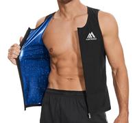 flintronic Gilet Sauna Uomo Modellante la Sudorazione Top da che Intrappola il Modellante e Dimagrante per Allenamento Fitness Sportivo Body Shaper