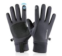 flintronic Guanti Invernali Ciclismo Uomo Donna-Touch Screen Pile Polare, Antivento, Impermeabile e Antiscivolo Tenere Caldo Unisex Guanto per Trekking/Sport Scooter/Bici/Moto/Mtb Corsa/Sci(L,XL)