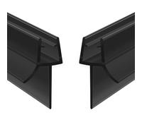 Flintronic Guarnizione Doccia Sottoporta 80cm, 2 Pezzi Perfetto per Porte in Vetro da 4-6mm, Guarnizione Box Doccia con Bordo in Gomma Extra Spesso, Prova di Perdite -per Tutti i Tipi di Doccia(Nero)