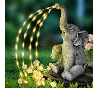 Flintronic Lanterne Solari, Luci Solari per Statue da Giardino All'aperto, Figurine di Elefante Decorazioni Artistiche Artigianali ad Energia Solare, per l'arredamento del Giardino