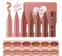 Flintronic Matita Labbra Matte e Set di Rossetto, Matita per Labbra Resistente All'acqua, Rossetto Matte, Matte a Lunga Durata Lip Colour, No Transfer, Consistenza Crema