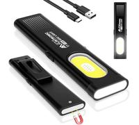 flintronic Mini Torcia Piatta, Lampada Da Lavoro Cob Ricaricabile, 1 PZ