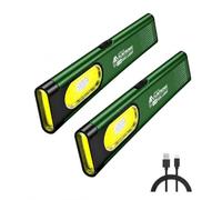 flintronic Mini Torcia Piatta, Lampada Da Lavoro Cob Ricaricabile, 2 PZ