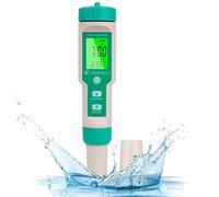 Flintronic Misuratore 4 in 1 TDS/EC/Temp/PH Tester Piscina, Digitale PH Metro, Automatica Compensazione Temperatura, Accurata Display LCD, per Piscina, Spa