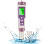 Flintronic Misuratore 5 in 1 TDS/EC/Salinità/Temp/PH Tester Piscina, Digitale PH Metro, Automatica Compensazione della Temperatura, Accurata Display LCD, per Piscina, Spa