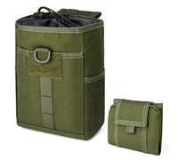 Flintronic Molle Tattico Marsupi, Marsupio Sportivo Militare Borsello, Utility Pouch Bag pieghevole con coulisse, Tattico Borsa per All'aperto Campeggio Escursioni Arrampicata, Verde