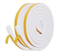 Flintronic Nastro Autoadesivo in Schiuma, 12 x 12 mm Guarnizione in Gomma per Porte e Finestre, Guarnizione per Porta Insonorizzata Antipioggia, Striscia di Tenuta per Aria Condizionata (4m)