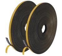 Flintronic Nastro Autoadesivo in Schiuma, 6 x 1.5 mm Guarnizione in Gomma per Porte e Finestre, Guarnizione per Porta Insonorizzata Antipioggia, Striscia di Tenuta per Aria Condizionata (20m)