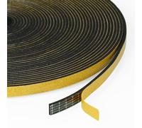 flintronic Nastro Autoadesivo in Schiuma, 6x1.5 mm 10m Guarnizione in Gomma per Porte e Finestre, Guarnizione per Porta Insonorizzata Antipioggia, Striscia di Tenuta per Aria Condizionata(Nero)