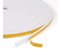 flintronic Nastro Autoadesivo in Schiuma, 6x3mm 10m Guarnizione in Gomma per Porte e Finestre, Guarnizione per Porta Insonorizzata Antipioggia, Striscia di Tenuta per Aria Condizionata(Bianco)