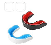 Flintronic Paradenti per Adulti, 2 Pezzi Paradenti Sportivo Adulti e Bambini, Paradenti Kick Boxing, Paradenti Professionale Slim per Rugby, Boxe, Arti Marziali, Hockey, Arti Marziali Miste, Taekwondo