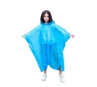 flintronic Poncho Antipioggia Bambino, Impermeabile Portatile in EVA Riutilizzabile per Bambini, Leggero con Cappuccio e Bottoni, per Scuola, Viaggi, Escursioni all'aperto