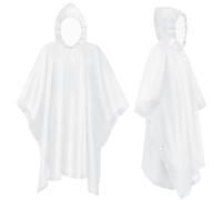 flintronic Poncho, EVA Poncho Impermeabile Riutilizzabile, Impermeabile Portatile con Cappuccio per Adulto, Poncho Antipioggia per Uomo e Donna, per Campeggio, Escursionismo